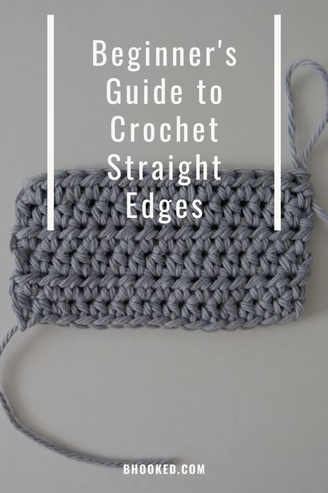 Crochet Straight Edges, Learning To Crochet, Crochet Blanket Edging, Beginning Crochet, Crochet Edges, Crochet Crowd, Crochet Hack, Half Double Crochet Stitch, Crochet Stitches For Blankets