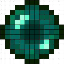 Ender Pearl Perler Bead Pattern / Bead Sprite Minecraft Templates Pixel Art, Pearler Bead Minecraft Patterns, Fuse Bead Minecraft, Perler Minecraft Pattern, Perler Beads Minecraft Pattern, Pearl Beads Pattern Minecraft, Minecraft Disc Template, Fuse Bead Patterns Minecraft, Perler Bead Art Minecraft