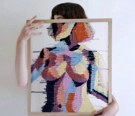 Soft Sculpture Art, Contemporary Tapestries, Contemporary Textiles, Creating Artwork, Tapestry Art, Colorful Portrait, Profile On Instagram, Create Words, Weaving Art