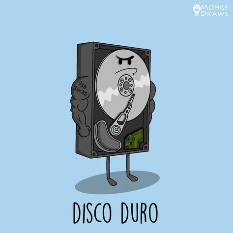 El disco más duro del barrio!  Gracias a los cracks de @labyforeverdata por su colaboración. . #disco #duro #hdd #hardware #ssd… Marketing Humor, Pop Art Design, Disco Duro, Teaching Spanish, Travel Fun, Minecraft, Pop Art, Darth Vader, Art Design