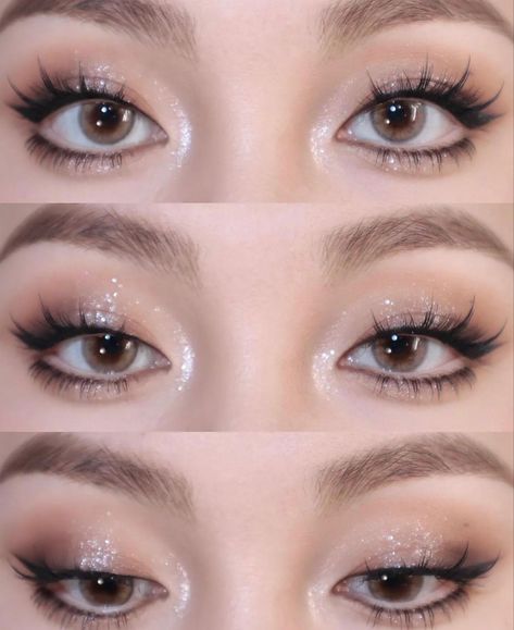 Enhypen Makeup, First Date Makeup, Makeup For Round Eyes, Doe Eye Makeup, Almond Eye Makeup, Prom Makeup Looks, Korean Eye Makeup, Date Makeup, Ethereal Makeup