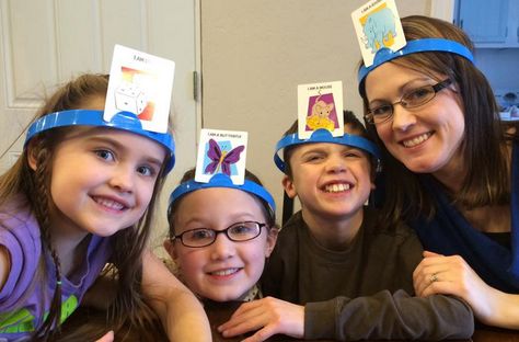 HedBanz Game ~ Fun game to play with kids! FAMILY GAME NIGHT idea Headbandz Game, Game Night Ideas Family, Summer School Crafts, Family Math Night, Math Night, Games To Play With Kids, Topic Ideas, Game To Play, Family Fun Night