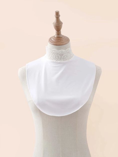 Dickey Collar, Stylish Business Outfits, Half Shirt, Half Shirts, Lace Decor, Business Outfits, White Collar, High Collar, High Neck Dress