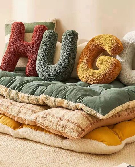 Letter Cushion, Fleece Pillow, Letter Pillows, Alfabet Letters, English Letters, Throw Pillows Bed, Fluffy Pillows, My New Room, Bed Throws