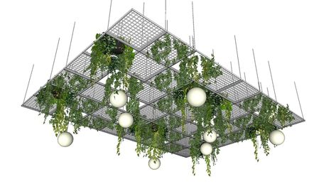 Pots With Plants, Ceiling Frame, Plants Vines, Architecture Blueprints, Ware House, Log Home Interiors, Warehouse Shelving, 3d Sketch, Sketchup Models