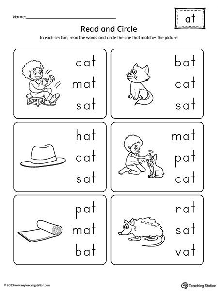 At Cvc Worksheets, Cvc At Words Worksheets, At Words Worksheets Free Printable, At Worksheets For Kindergarten, Cvc Word Activities Worksheets, At Word Family Worksheet, An Family Words Worksheets, Cvc Words Worksheets Kindergarten, At Words Worksheets