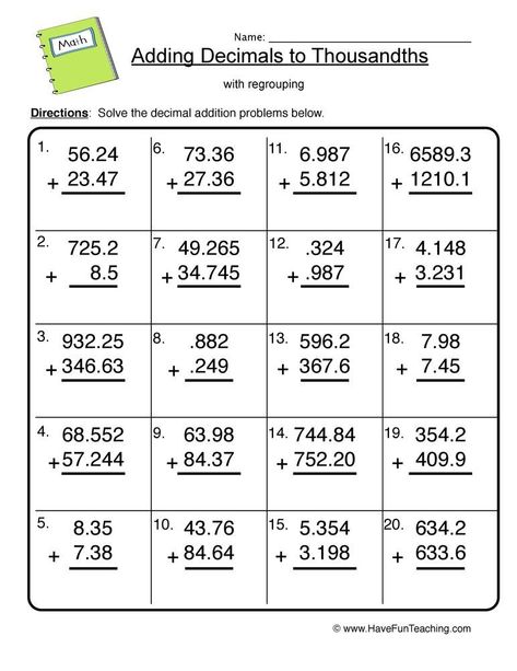 6 multiplication worksheets Fractions To Decimals Worksheet, Decimals Addition, Math Multiplication Worksheets, Adding Decimals, Subtracting Decimals, Math Decimals, Decimals Worksheets, 3rd Grade Math Worksheets, Mathematics Worksheets