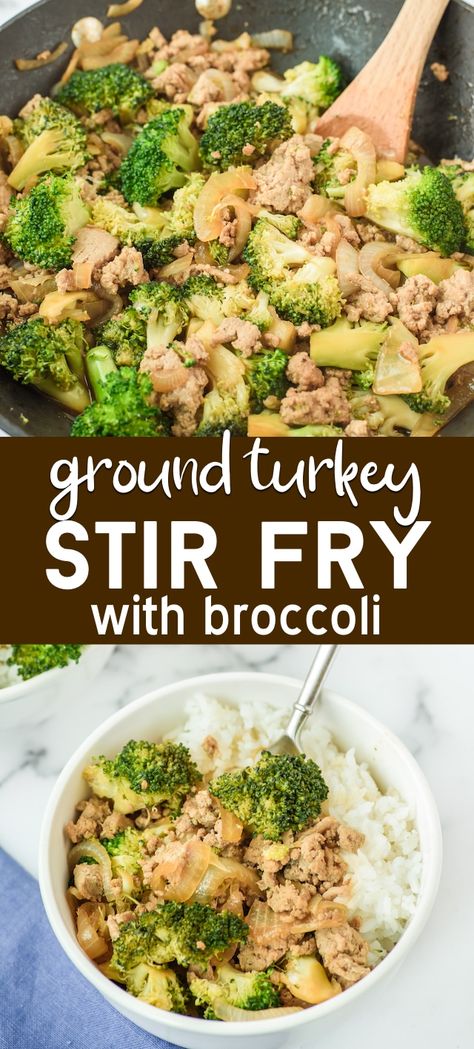 Ground Turkey Stir Fry, Turkey Stir Fry Recipes, Stir Fry With Broccoli, Homemade Takeout, Ground Turkey Recipes Easy, Turkey Stir Fry, Ground Turkey Recipes Healthy, Healthy Ground Turkey, Healthy Turkey