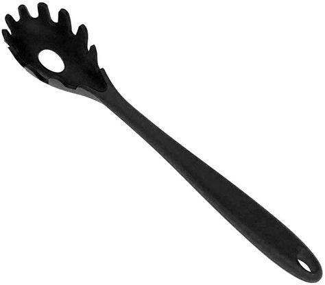 Amazon.com: MJIYA Silicone Pasta Fork (11.2"), High Heat Resistant to 480°F, Food Grade Pasta Spoon, BPA Free, Spaghetti Strainer & Server Spoon (Black): Home & Kitchen Pasta Fork, Pasta Spoon, Black Home, Kitchen Utensils Gadgets, Kitchen Utensils, Heat Resistant, Food Grade, Bpa Free, Spaghetti