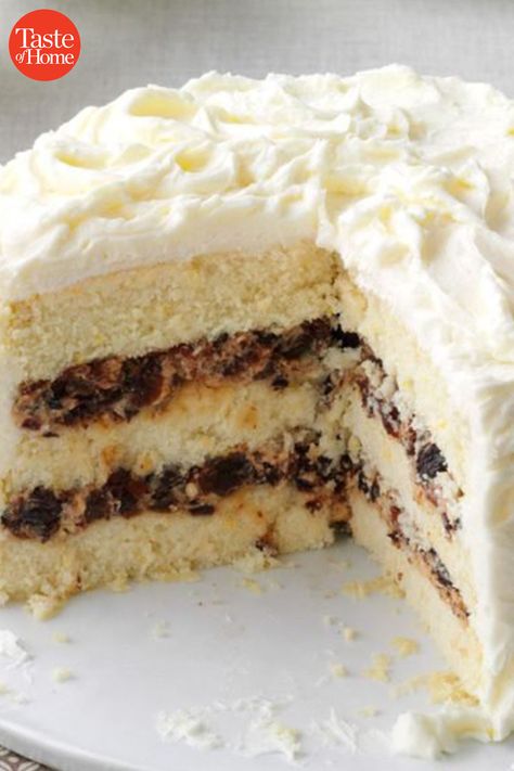 Grandma's Lady Baltimore Cake Lord Baltimore Cake, Grandma Cake Recipes, Lady Baltimore Cake Recipe, Bavarian Bliss Cake, Snowy Bavarian Bliss Cake, Fancy Cake Ideas, Georgia Cake, Cannoli Pie, Lady Baltimore Cake