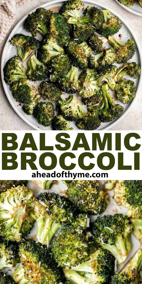 Broccoli With Balsamic Glaze, Balsamic Roasted Broccoli, Balsamic Glazed Broccoli, Balsamic Vinegarette Recipes, Different Ways To Make Broccoli, Broccoli Marinade, Broccoli Recipes Sauteed, Glazed Broccoli, Roasted Broccoli Recipes