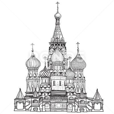 St Basil cathedral, Moscow city famous place. Travel Russia sign Stock Illustration #AD ,#Moscow#city#famous#St Russia Places, Moscow Cathedral, Russian Tattoo, St Basils Cathedral, St Basil's, Building Sketch, Engraving Illustration, Famous Buildings, Architecture Drawing Art