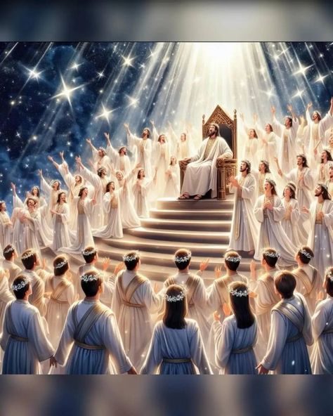 Jesus Kingdom, Heaven Pictures, Jesus Reigns, Jesus Christ Artwork, Heaven Art, Jesus And Mary Pictures, Jesus Photo, Jesus Christ Art, Bible Pictures