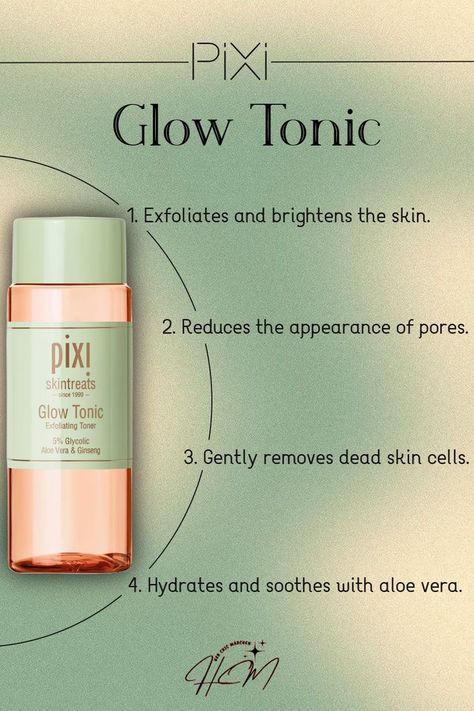 Discover radiant skin with Pixi Glow Tonic! 🌟 This cult-favorite toner exfoliates, brightens, and hydrates for a glowing complexion. #SkincareRoutine #GlowTonic #BrightSkin #PixiBeauty Pixi Toner, Pixi Glow Tonic, Glow Tonic, Pixi Beauty, Exfoliating Toner, Glowing Complexion, Bright Skin, Radiant Skin, Inspirational Words