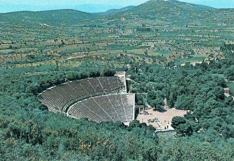 #Epidaurus #Theater, #Argolida, #Peloponnese - #Greece Greek Countryside, Ancient Greece Aesthetic, Ancient Theatre, Greek Church, Ancient Greek Theatre, Greece History, Peloponnese Greece, Alchemy Art, Hellenistic Period