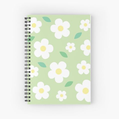 Aesthetic Notebook Cover Design Blue, Note Books Aesthetic, Blue Notebook Aesthetic, Aesthetic Note Book, Spiral Notebook Aesthetic, Cute Notebooks For School, Aesthetic Supplies, Cute Spiral Notebooks, Flower Pastel