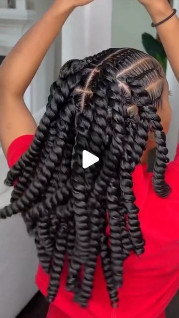 qvrhair(queen virgin remy)- 💯 Best Human Hair Wig | Crochet twists 💗💗💗How do you feel about this hairstyle? 🧐  ✨Hair: Bouncy curl bulk hair extensions #1b   🛍️🔗Link in... | Instagram Jumpy Wand Curl Crochet Styles, Crochet Wand Curls, Crochet Hairstyles For Black Women Curls, Crochet Curls Hairstyles, Bouncy Hairstyles, Crochet Twist Hairstyles, Wand Curl Crochet Hair, Crochet Twists, Human Hair Crochet