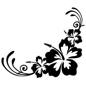 Decorative Border Car Stickers for Windows, Cars, Signs & More Hibiscus Bouquet, Stencils For Wood Signs, Hand Doodles, Red Ink Tattoos, Tattoo Design Book, Floral Border Design, Unique Sticker, Vinyl Cut, Flower Border