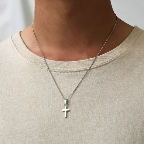 Cross Necklace Gold, Etsy Jewellery, Mens Cross Necklace, Pendant For Men, Mens Necklace, Necklace Cross, Mini Cross, Gold Cross Necklace, Cross Chain