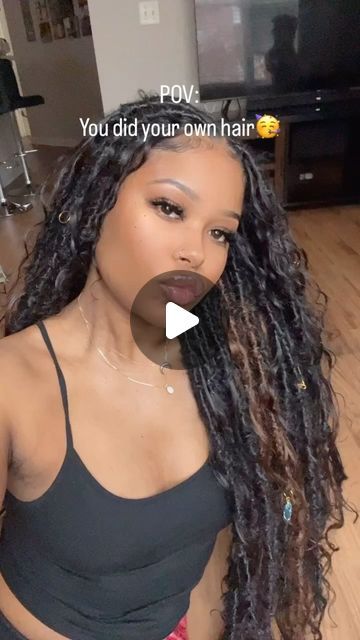 Sydney M on Instagram: "Yes I have some colored locs you’re seeing right!😂 I’m thinking about offering some ombré next year! Woo woo!!! (I’m not doing long ass locs like this no mo) This style Lasts 2-4months. Hair is included. SUPER LIGHTWEIGHT/FLEXIBLE and very natural 😍 *I don’t own the rights to this song* ————————————————————————————— #fauxlocs #goddesslocs #fauxlocsmd #goddesslocsmd #fauxlocsdc #goddesslocsdc #goddesslocsmaryland #fauxlocsmaryland #distressedlocs #coolielocs #boholocsmd #boholocsdc #boholocsdmv #distressedlocsmd #distressedlocsdmv #coolielocs #goddesslocsla #fauxlocsla #distressedlocsla #goddesslocscali" Goddess Soft Locs With Color, Boho Goddess Locs Short, Locs With Curly Pieces, Boho Infinity Locs, Jah Locs Hairstyles, Long Boho Locs, Boho Distressed Locs, Bohemian Locs Goddess, Distressed Boho Locs