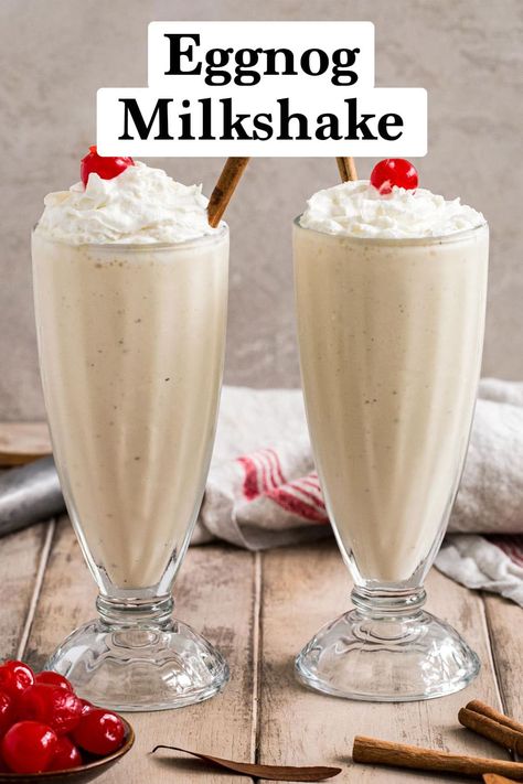 Eggnog Treats, Eggnog Milkshake, Eggnog Shake, Creamy Popsicles, Eggnog Ice Cream, Boozy Shakes, Eggnog Recipes, Spiced Eggnog, Ice Cream Cocktails