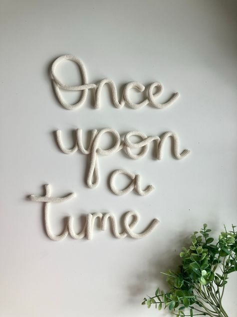 Once upon a time sign-perfect for nursery or book nook decor Playroom Living Room Wall Decor, Once Upon A Time Wood Sign, Playroom Book Nook, Nursery Book Corner, Book Shelves Nursery, Literary Nursery, Nursery Reading Corner, Reading Corner Kids Room, Reading Corner Bedroom