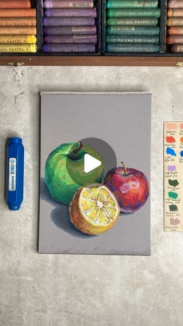 Filipoque | Illustrations | Oil pastel | POSCA on Instagram: "Just some fruits Colourful oil pastel drawing in my sketchbook. Had lots of fun with it. After the piece is done I usually use fixative spray for pastels to prevent smudging. It works pretty well and doesn’t affect colours Have a great and creative week pals #oilpastel #sketch #oilpasteldrawing #fruitart #stillife #oilpastelart #sketchbook #artoftheday #sketchdaily" Oil Pastel Fruit Drawings, Oil Pastel Fruit, Oil Pastel Illustration, Oil Pastel Colours, Fruits Drawing, Oil Pastel Drawings, Oil Pastel Art, Fruit Art, Pastel Drawing