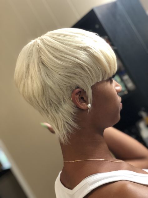 613 Short Quick Weave, Mushroom Weave Hairstyle, Platinum Blonde 27 Piece, Blonde Pixie Wig For Black Women, 613 Blonde Ponytail Weave, Blonde Pixie Quick Weave Black Women, 27 Piece Quick Weave Hairstyles Blonde, Pixie Hairstyles Quick Weave, Mushroom Quick Weave Black Hair