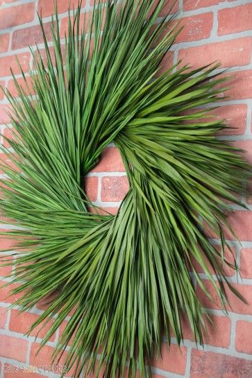 Palm Fronds Decor, Palm Wreath, Green Arrangements, Tropical Arrangements, Palm Sunday Decorations, Sanctuary Decor, Palm Frond Art, Bamboo Diy, Floral Design Classes