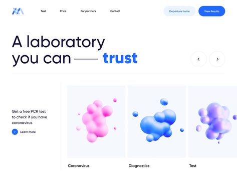 Dna Lab, Science Web, Medical Website Design, Laboratory Design, Website Design Inspiration Layout, Landing Page Inspiration, Ui Design Trends, Medical Lab, Directory Design