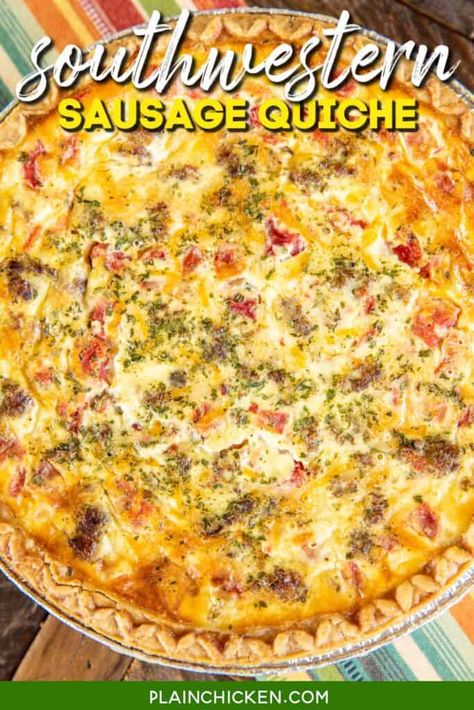 Sausage Quiche Recipes, Quiche Recipes Crustless, Chicken Quiche, Milk Pie, Sausage Quiche, Chicken Sausage Recipes, Breakfast Quiche Recipes, Quiche Recipes Easy, Stew Chicken Recipe