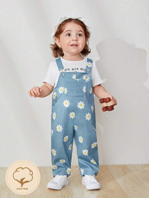 Overall Jumpsuit, Fabric Floral, Girls Clothing, Fashion Online Shop, All Fashion, Baby Blue