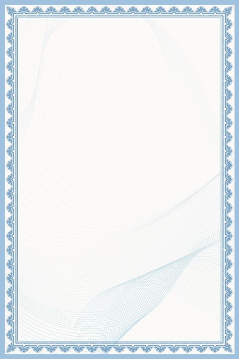 Certificate Background Frames, Certificate Background Design Blank, Blue Frame Background, Aesthetic Frames, Flower Design Vector, Project Cover, Certificate Border, Blank Certificate, Certificate Background