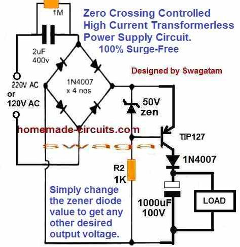 Transformerless Power Supply Circuit, Power Supply Circuit Diagram, Circuit Theory, Electrical Engineering Books, Power Supply Design, Basic Electronic Circuits, Circuit Board Design, Electronic Circuit Design, Power Supply Circuit