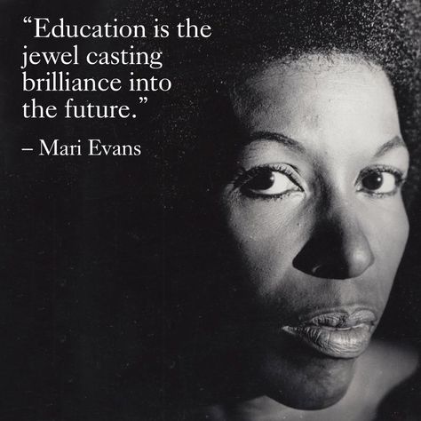 Happy Birthday Mari Evans. Born in Ohio in 1923, the poet and educator is closely aligned with the Black Arts Movement, exploring African American culture through literature. Evans remains one of the twentieth century’s most influential poets. #HappyBirthdayMariEvans #MariEvans #icon #poet #writer #poem #poetry #education #dreamer #reader #writer #Levenger African American Poetry, Black Poetry African Americans, Black Poets Quotes, Black Writers Aesthetic, Poems By Black Poets, Black Poetry, Black Poets, Black Arts Movement, Poetry Projects