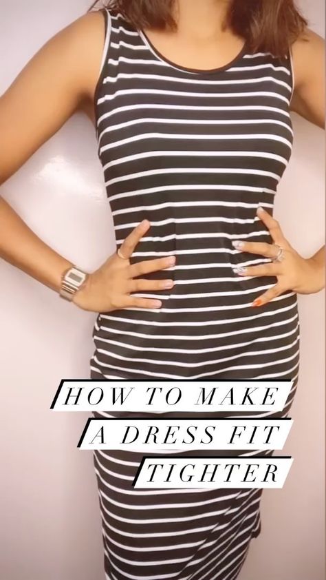 Make A Dress, Ribbed Tank Dress, Yay Or Nay, Clothing Hacks, At The Top, A Dress, Tank Dress, Fitted Dress, Dress Making