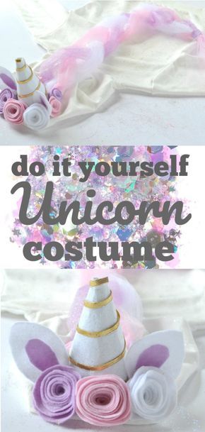 Simple Diy Costumes, Toddler Unicorn Costume, Baby Unicorn Costume, Easy Diy Costume, Diy Unicorn Costume, Diy Unicorn Headband, Unicorn Costume Kids, Girl Unicorn Costume, Unicorn Halloween Costume