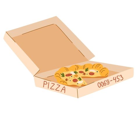 Pizza Box Illustration, Pizza Box Drawing, Italian Fast Food, Portfolio Moodboard, Pizza Boxes, Pizza Box, Box Food, Draw Illustration, Pizza Delivery