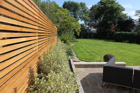 Baton fencing lining the length of this large family garden. Baton Fence, Baton Fencing, House Garden Design, Decor Business Ideas, Home Decor Business Ideas, Home Decor Business, Landscape Garden Design, Decor Business, Fence Garden