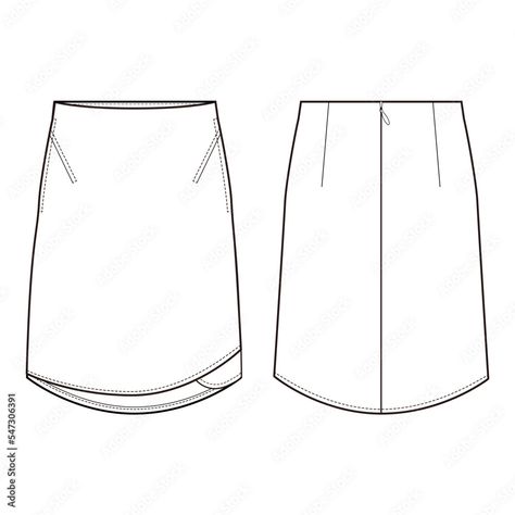 Skirt Long skirt Short skirt Straight skirt Pleated skirt Stock Vector | Adobe Stock Skirt Straight, Flat Sketches, Skirt Pleated, Skirt Short, Skirt Long, Straight Skirt, Technical Drawing, Short Skirt, Fashion Flats