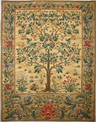 Reproduction of Tree of Life Tapestry by William Morris & Co.   William Morris lived near London from 1834 to 1896.  His ambition was to be a painter but he gained his reputation and status position from his works as a writer, poet, publisher, political thinker and activist.  He is now most famoulsy remembered and known for his designs, patterns and tapestries (most of which are in Museums now with a few still in private collectors hands) which combine British floral themes with historical and t William Morris, Tree Of Life, Home Decor Idea, Classic Home Decor, Classic Home, The Tree Of Life, Decor Idea, Rug Pattern, Carpet