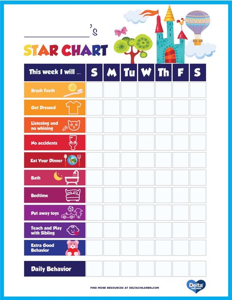 Download this kids’ behavior star chart to make your life a little easier when it comes to morning routines, bedtime and all the moments in between. Directions: Simply print the file and slip it into a clear plastic sheet protector. Then reward your toddler’s good behavior throughout their daily routine by drawing star Behavior Sticker Chart, Sticker Chart Printable, Free Printable Behavior Chart, Child Behavior Chart, Printable Reward Charts, Printable Star, Behavior Chart, Curriculum Planning, Sticker Chart