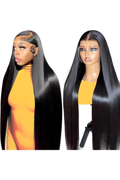 26 Inch Straight Lace Front Wigs Human Hair 250% Density 13x6 HD Lace Front Wigs Human Hair Pre Plucked Glueless Frontal Wigs Human Hair for Black Women Straight Frontal, Full Lace Front Wigs, Wig Ideas, Lace Front Wigs Human Hair, 360 Lace Wig, Wigs Human Hair, Straight Lace Front Wigs, Cosplay Tips, Front Lace Wigs Human Hair