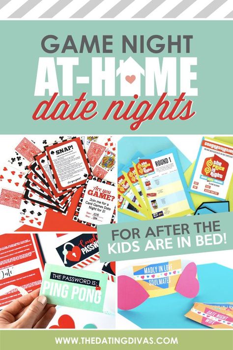 Game Night At Home Date Nights Game Night At Home, At Home Date Ideas, Home Date Ideas, Date Night Games, Date Night Ideas For Married Couples, Romantic Games, At Home Dates, Romantic Date Night Ideas, Date Night Recipes