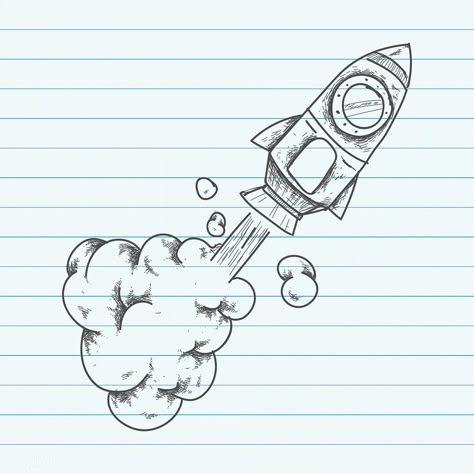 Rocket ship doodle design vector | premium image by rawpixel.com / te #vector #vectorart #doodle #sketch Rocket Ship Doodle, Ship Doodle, Rocket Drawing, Space Doodles, Space Drawings, Art Sketches Doodles, Doodle Design, Space Illustration, Doodle Inspiration