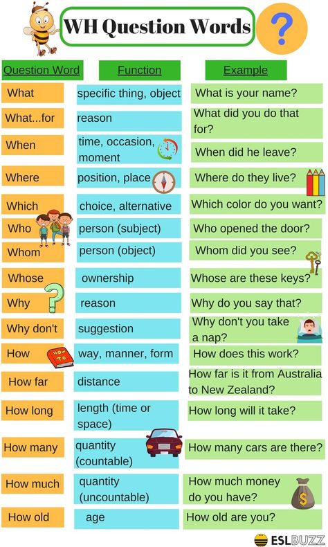 Question words are also called WH questions because they include the letters 'W' and 'H'. W H Questions, Struktur Teks, English Grammar Tenses, English Grammar Rules, English Teaching Materials, Teaching English Grammar, Learning English For Kids, English Vocab, Learn English Grammar