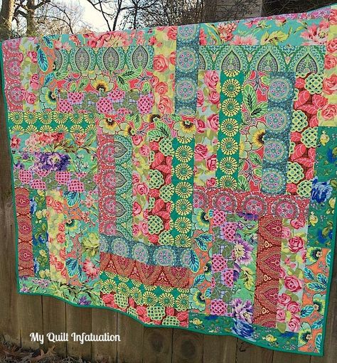 My Quilt Infatuation: Amy Butler Quilt, Bohemian Charm Kawandi Quilts, Amy Butler Quilt, Girl Quilts Patterns, Baby Quilt Tutorials, Strip Quilt, Sew Baby, Bohemian Quilt, Kaffe Fassett Quilts, Butterfly Tree