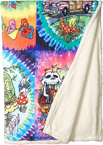 Amazon.com: Liquid Blue Men's Hippy Collection Tie Dye Warm Coral Fleece Throw Blanket, multi, 50" X 60": Gateway Blue Presents, Coral Throw Blanket, Grateful Dead Dancing Bears, Stitch Tshirt, Iconic Poster, Decorative Blankets, Silver Fox, Fleece Throw Blanket, Fleece Throw