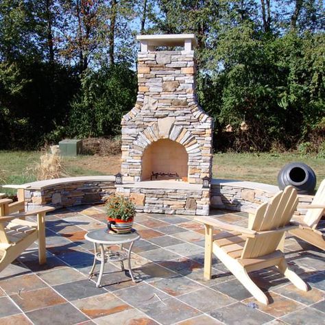 This Outdoor Fireplace from the Williams House by Family Leisure brings life to your outdoor living area. Made from custom stone and engineered to the highest quality standards,they are truly one of a kind. Rustic Outdoor Fireplaces, Outdoor Stone Fireplaces, Outside Fireplace, Outdoor Fireplace Designs, Outdoor Fireplace Patio, Patio Fireplace, Stone Patio, Backyard Fireplace, Outdoor Stone