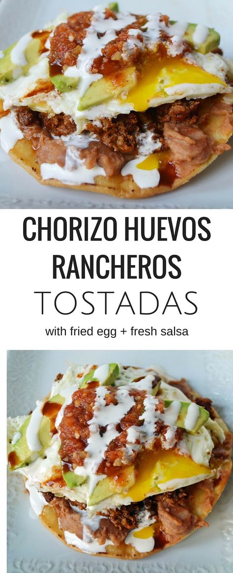 Breakfast Mexican, Mexican Breakfast Recipes, Mexican Breakfast, Huevos Rancheros, Avocado Slices, Incredible Edibles, Hispanic Food, Fresh Salsa, Refried Beans